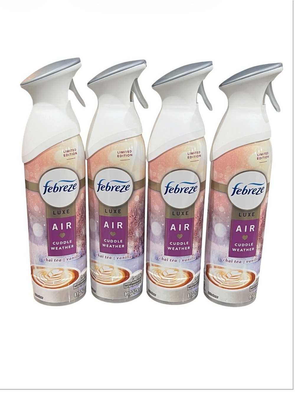 Febreze holiday Luxe air freshener spray in cuddle weather park of 4